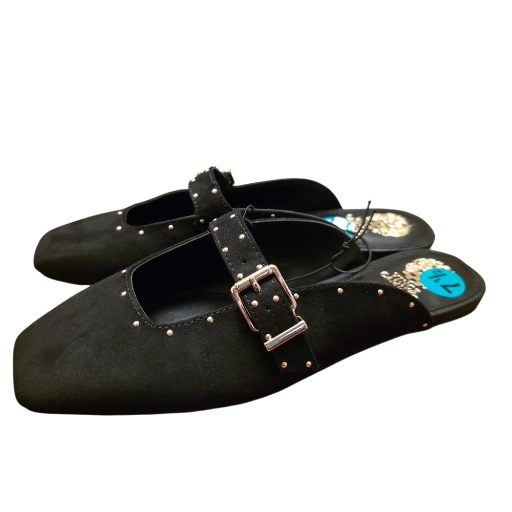 Vince Camuto Black Studded Mules Size 7.5